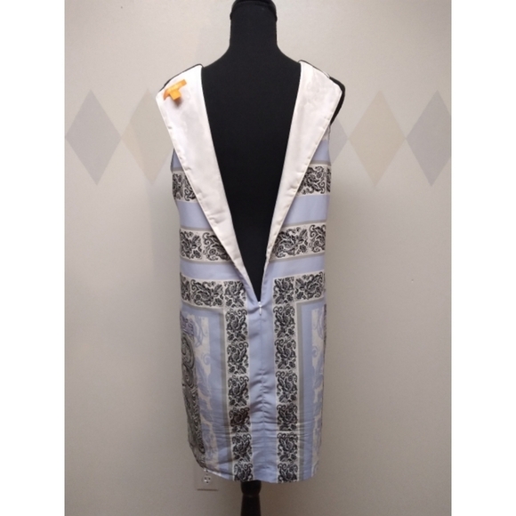 Joe Fresh shift dress blue & floral lattice print - Picture 7 of 9